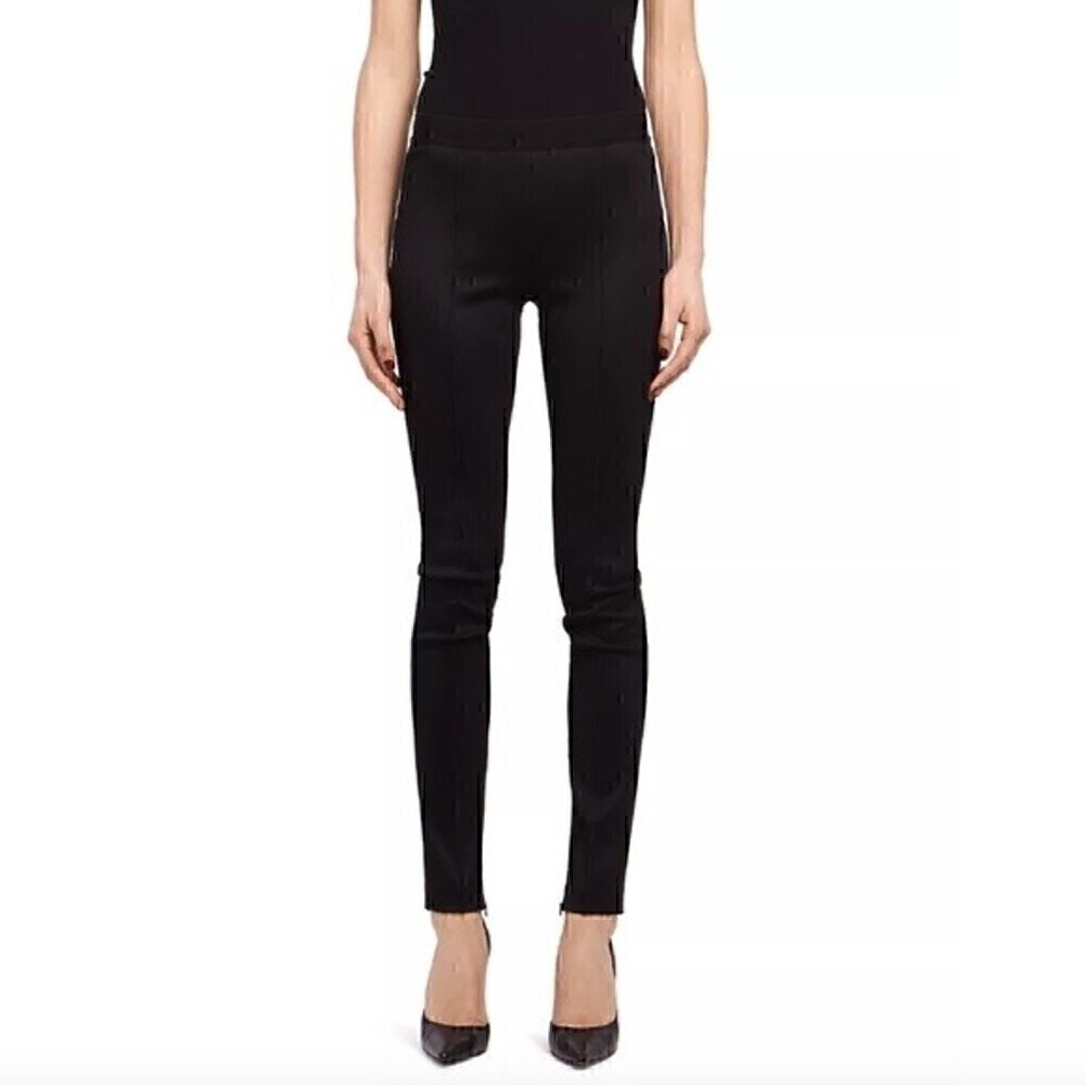 Helmut Lang Black High Rise Stretchy Leggings Pants